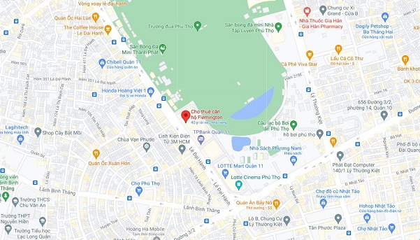 Vị trí nổi bật của căn hộ chung cư The Flemington Quận 11