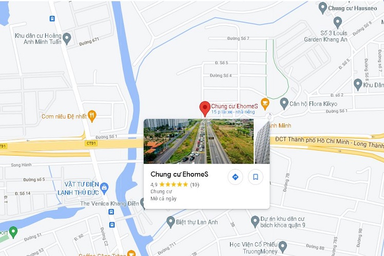 Khám phá vị trí địa lý chung cư Ehome S